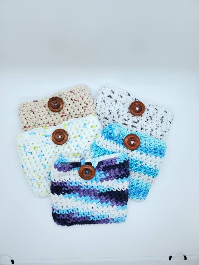 Knit Soap Saver, crochet soap pocket