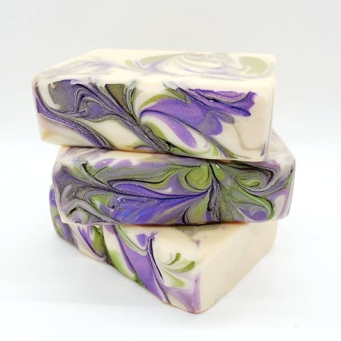 Large Lavender Goat Milk Soap Bar, Soap for Men, Lard soap, Hand Made Soap With Essential Oils, Lavender Goats Milk Soap Bar, Lavendar Soap, Lavender Lard Soap, gifts for him, gifts for her, goat milk soap scented, goat milk bar soap