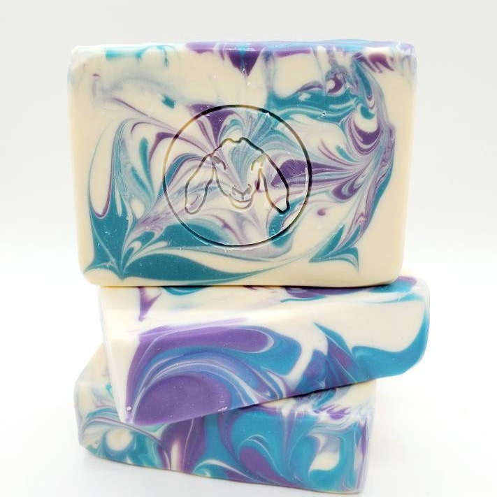 Photo of lavender soap bar, eucalyptus soap bar, lavender eucalyptus goat milk soap, lavender goat milk soap, goats milk soap bar, face soap bar, homemade soap, soap for men, scented soap, hand made soap, olive oil soap, lard soap, coconut oil soap