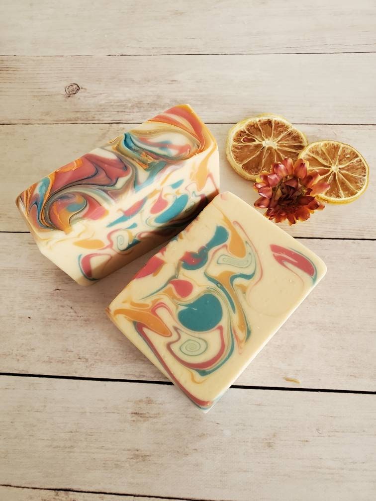 Large Pure Energy Goat Milk Soap 5.5 oz, handmade soap, citrus soap