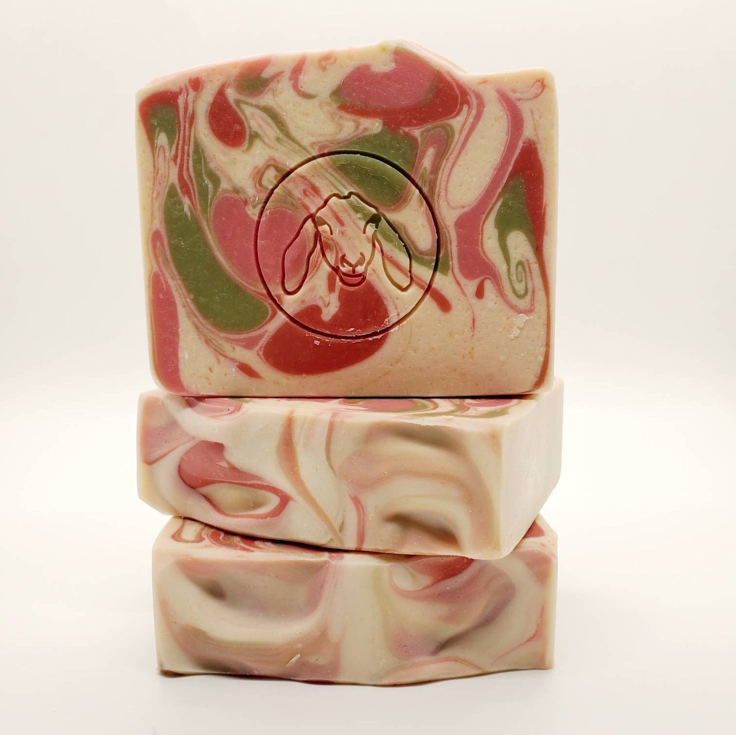 Large Red Berry Rhubarb Goat Milk Soap 5.5 oz, handmade soap, handcrafted soap, bar soap, hand made soap