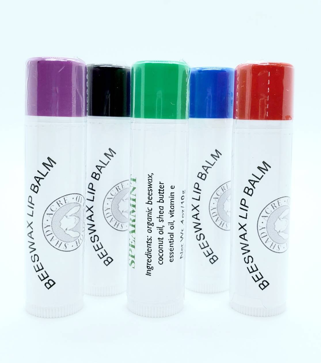 Set of 4 Organic Beeswax Lip Balms