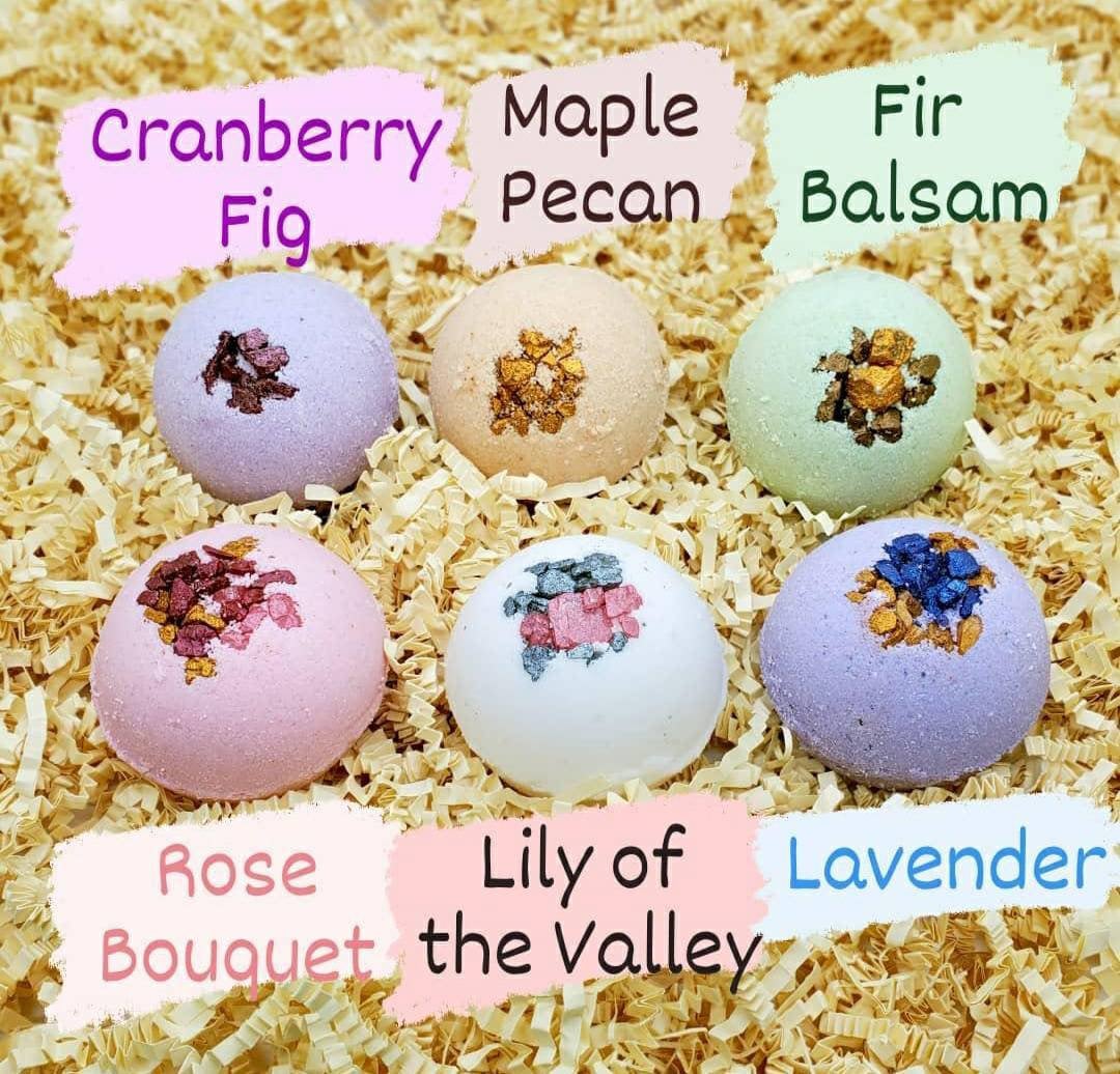 Mini bubble bath bombs, Mini bath bomb gift set of 3, mini bubble bath bombs, bubbling bath truffles