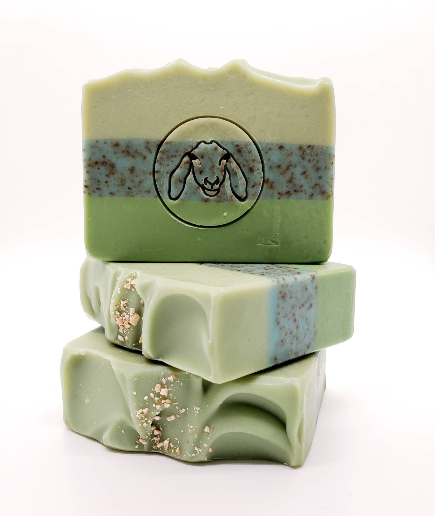 Photo of mint soap, mint goat milk soap bar, bar soap for men, olive oil soap, mint eucalyptus soap, peppermint soap, spearmint soap, goats milk soap, hand made soap, mens soap bar, face soap bar, goats milk soap scented, lard soap, natural soap