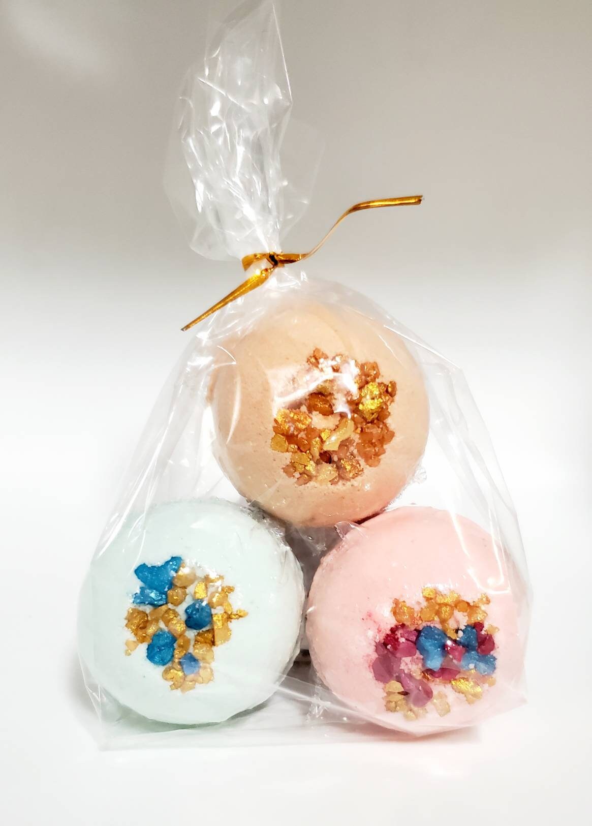Mini Bath Bomb Gift Set with bubbles, Set of THREE 3oz Bubble Bath Bombs, Bath Bomb Gift Set, Bath Fizzy For Kids