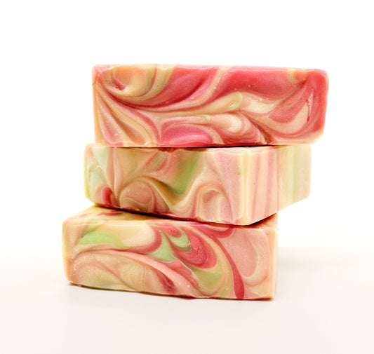Photo of Lard soap, rose soap, rose goat milk soap, peppermint goats milk soap, goat milk soap bar, goats milk soap bar, bar soap, soap made with goat milk, peppermint soap, japanese peppermint