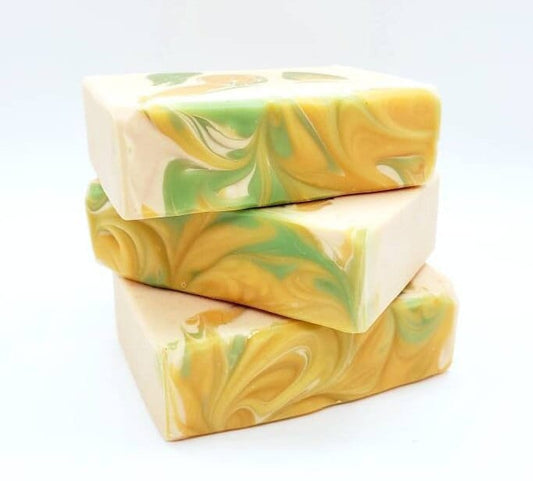 Large 5.5 oz Lemongrass Goat Milk Soap Bar, Lemongrass Soap With Essential Oils, Lard Soap for Men & Women, Natural Soap, Hand Made Soap