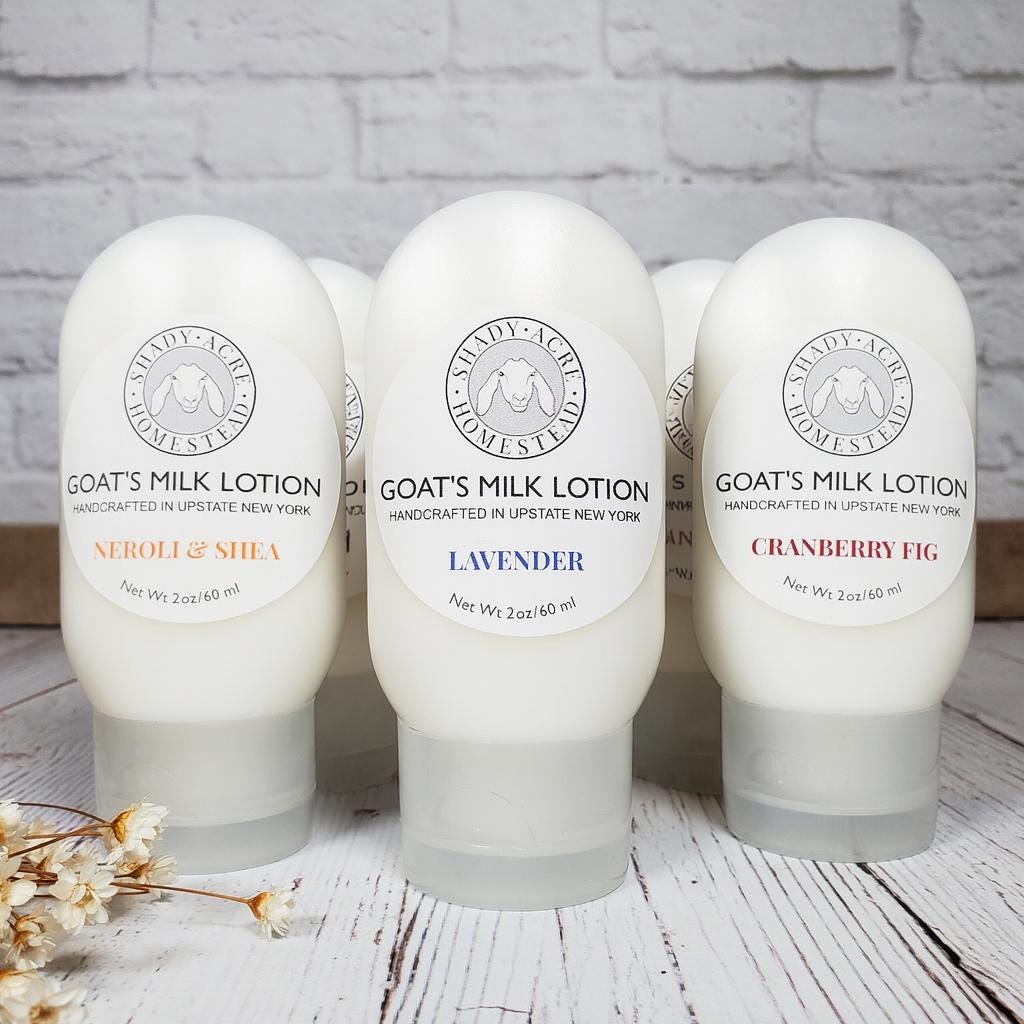 Multi Pack Goat Milk Lotion, 2 oz,Purse Size Lotion, Hand Lotion For Purse, Natural Goat Milk Lotion Unscented, Body Lotion, Lavender Lotion