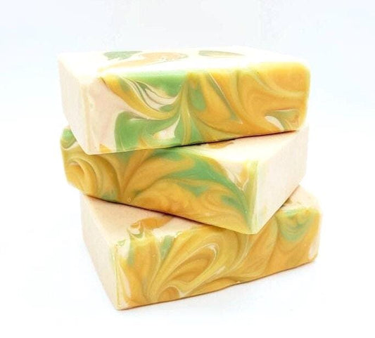 Handmade Lemongrass Goat Milk Soap Bar – Large 5.5 oz Natural Soap with Essential Oils, Skincare Gift for Men & Women