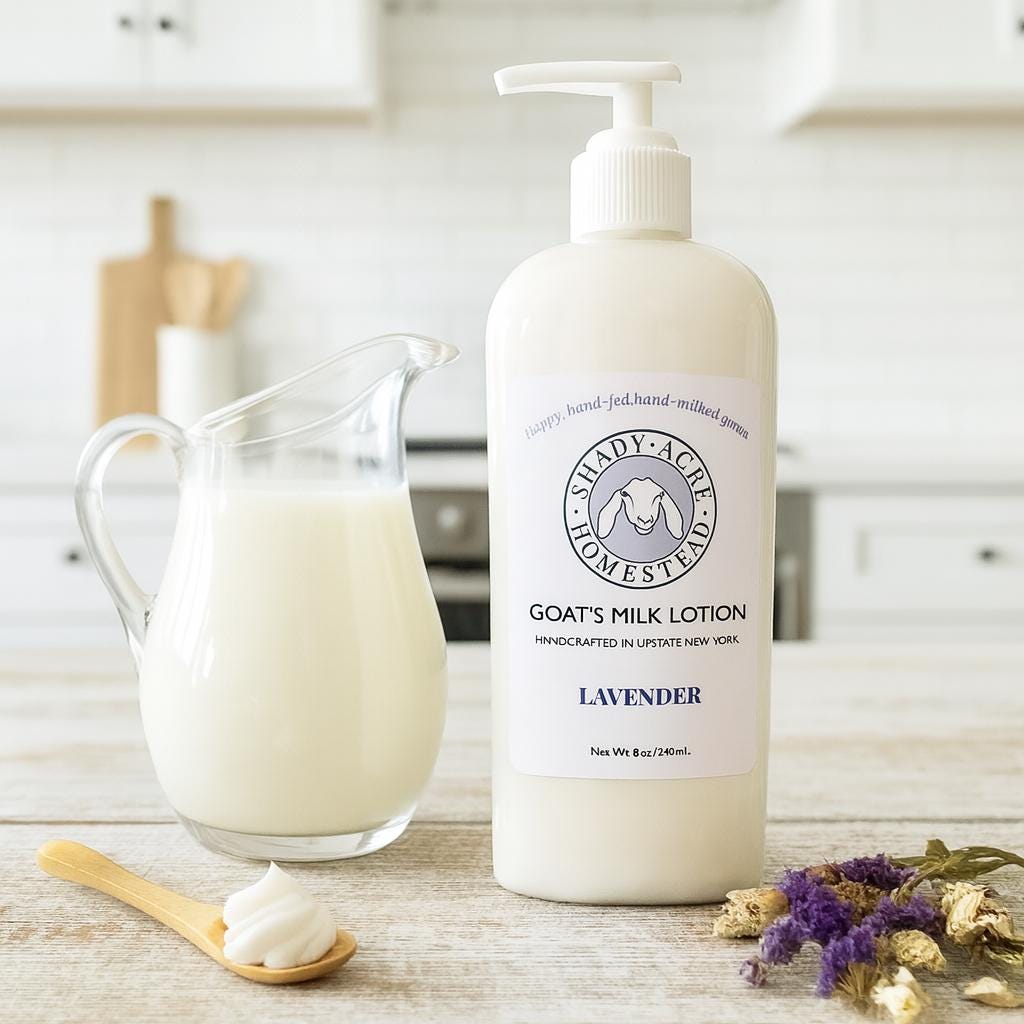 8 oz Goat Milk Lotion with Pump | Handmade Moisturizing Body Lotion | Over 25 Scents | Fast-Absorbing, Non-Greasy | Small Batch Skincare