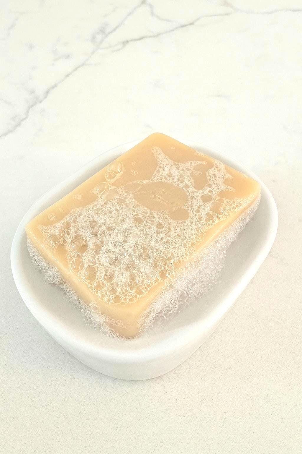Natural Baby Gift Set | Unscented Goat Milk Soap & Talc-Free Powder | Fragrance-Free Bath Body Care for Sensitive Skin